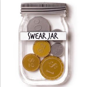 Martinis & Slippers Swear Jar brooch (Australian)